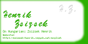 henrik zsizsek business card